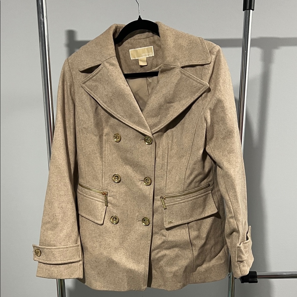 Michael Kors Tan Pea Coat